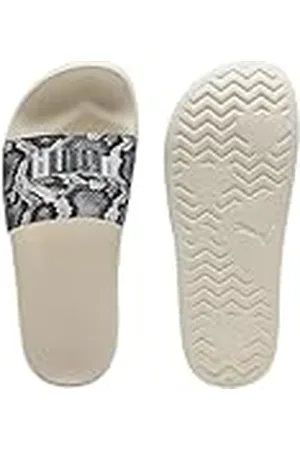 PUMA Dam Leadcat 2.0 Snake Chic Slide Sandal, Alpine Snow-Gold, 7 UK, , 40.5 EU