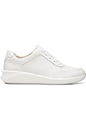 Clarks Damer Un Rio Mix sneakers, vit Leather, 39 EU