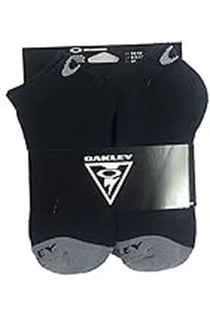 Oakley 5 Pack No Show Socks, Black, Large