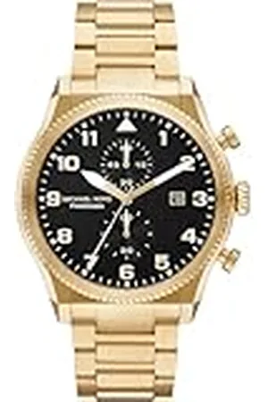 Michael Kors Panorama Herr Klocka, kvartsurverk med armband i rostfritt stål eller läder, , 44MM