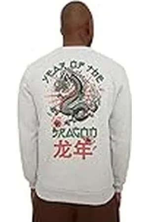 Trendyol Herr rund hals med slogan vanlig sweatshirt, grå, S, , S