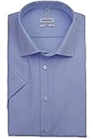 Seidensticker Affärströja för män – Slim fit – skrynkel- och strykfritt – långärmad – 100% bomull, , 48 SE