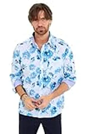 Joe Browns Herrmode akvarell blommig tryck långärmad skjorta, , M