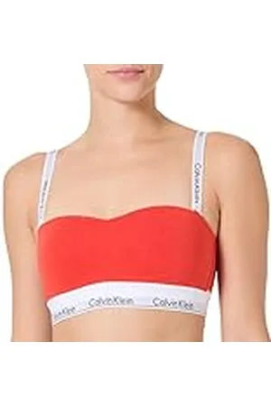 Calvin Klein Dam lätt fodrad bandeau, röd, M, , 62 SE