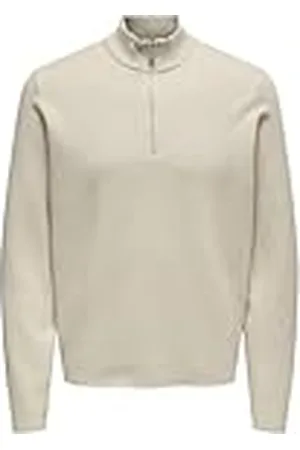 Only & Sons Onscooper halv dragkedja hög hals stickad Noos, , XS