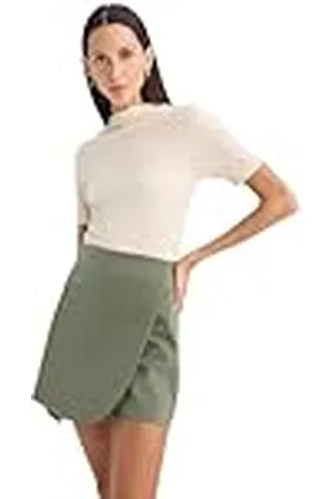 DeFacto Damer oversize crop tops – klassisk baströja för kvinnor – bekväm oversize skjorta för kvinnor, , XL