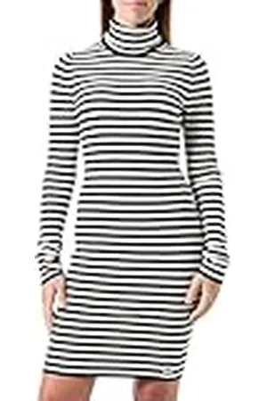 Calvin Klein Jeans dam vävd etikett tight tröja klänning J20J224150, tröja klänning, vit, L, , L