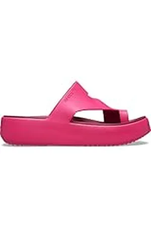 Crocs Kvinnors getaway plattform tå loop sandal, Dragon Fruit, 7 UK, , 39/40 EU