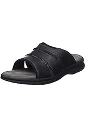 Clarks Herrar Walkford Easy Sandal, , 42,5 EU, Svart tumlad, 42.5 EU