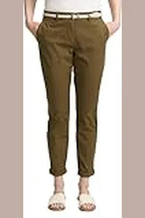 TOM TAILOR Dam smala chinos byxor med bälte, , 46W / 32L