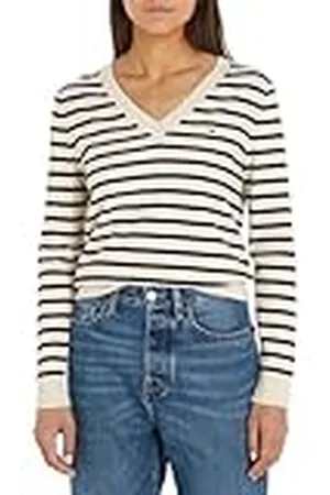Tommy Hilfiger Dam V-ringad tröja tröja jumper, , XS
