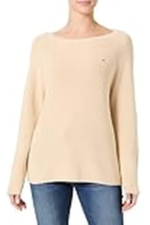 Tommy Hilfiger Dam CO CARDI FINA GG LS BOAT-NK SWT WW0WW44975, beige, S, , S