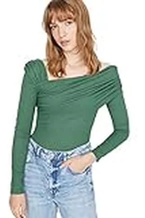Trendyol Dam vanlig skjorta/draperad detaljerad stickad body, , XS, , XS