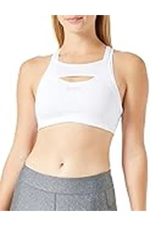 Champion Dam Ny Aktiv Crop Top Sport BH, Vit, M