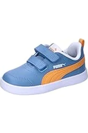 PUMA Courtflex V2 V Inf, Unisex Baby, Zen Blue Clementine vit, 21 EU