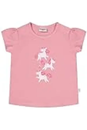 Salt & Pepper BY KIDS PARK Baby Mädchen T-shirt med Einhorn Print aus S.Jersey T-shirt set för barn och nyfödda, blekrosa, 74 flickor, , 74