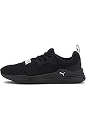 PUMA Unisex barn med sladd löpning Jr Sneaker, Svart - svart Vit - 21 EU