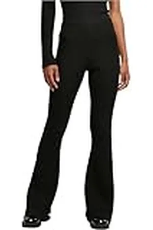 Urban classics Damer Flared Rib Knit Leggings dam, , 4XL