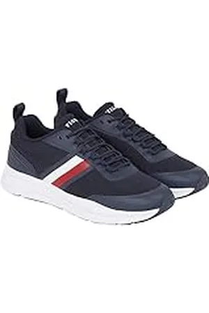 Tommy Hilfiger Herr modern löpare ränder stickad sneaker, , 44 EU