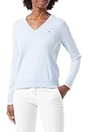 Tommy Hilfiger Dam V-ringad tröja tröja jumper, , 3XL