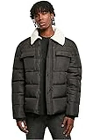 Urban classics Herr Sherpa Collar vadderad skjorta jacka jacka , 5XL, , 5XL