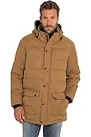 JP 1880 Män, stora storlekar, parkas, utomhus, huva, 2-vägs dragkedja, , 5XL/Stor