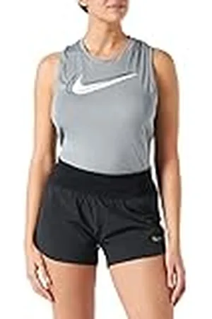 Nike Dam W NK Eclipse shorts 3 tum, svart/reflekterande silver, 2XS