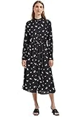 SELECTED Dam Slfwalda Ls AOP Midi-Dress Noos skjortblusklänning, , 42