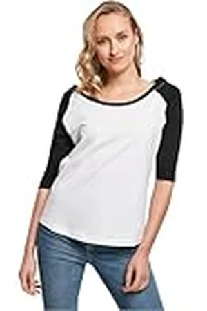 Build Your Brand Dam-t-shirt dam 3/4 kontrast raglan t-shirt dam topp finns i många färger, storlekar XS – 5XL