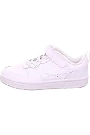 Nike BQ5451 COURT BOROUGH LOW 2 weiß weiße Kinderschuhe Leder reißen + elastische Schnürsenkel 27.5