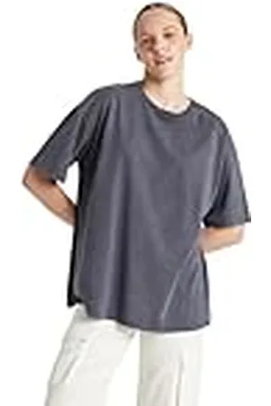 DeFacto Damer oversize crop tops – klassisk baströja för kvinnor – bekväm oversize skjorta för kvinnor, , L