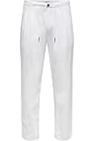 Only & Sons Onsleo Crop Linen Mix 0048 byxa, , 33W / 32L