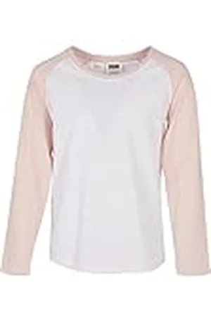 Urban classics Flickor flickor kontrastraglan långärmad t-shirt, , 122/128 cm