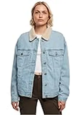 Urban classics Dam, oversized sherpa denimjacka, jacka, , XXL