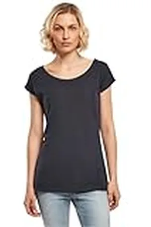 Build Your Brand Ladies Wide Neck Tee, fashionabel T-shirt för kvinnor av bomull finns i många färger, storlekar XS-5XL, , 4XL