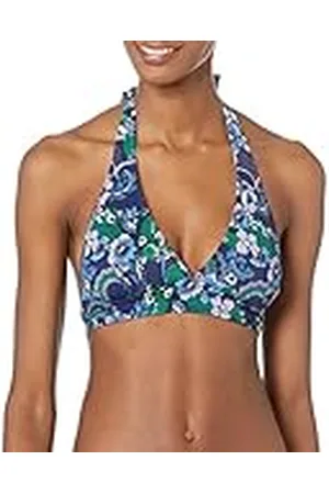 Amazon Kvinnors lätt stöd halterneck bikini baddräkt topp (finns i plusstorlek), , medium