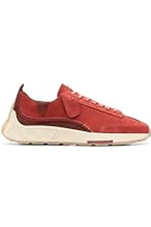 Clarks Mäns hantverk hastighet sneakers, Red Suede, 8 UK, , 42 EU