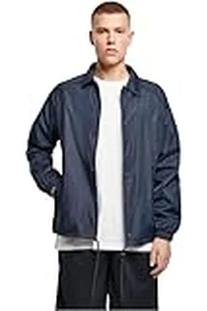 Build Your Brand Herrjacka med tryckknappsstängning och krage Coach Jacket, Windbreaker för män finns i många färger, storlekar XS – 5XL, , L