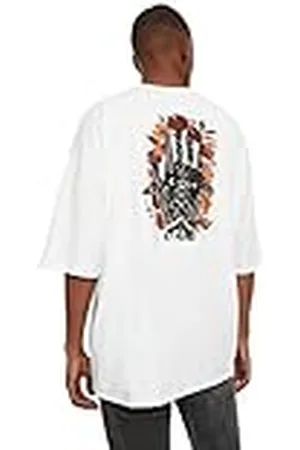 Trendyol Trendyl män oversize män rund krage kortärmad t-shirt, , XS