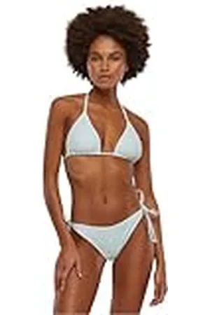 Urban classics Bikiniset för kvinnor av återvunnen polyester i triangelform, tvådelad baddräkt för kvinnor kvinnor återvunnen triangelbikini, storlekar XS – XL, , S