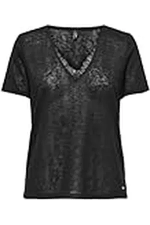 ONLY Onlzola Life S/S V-hals spets topp JRS, , S