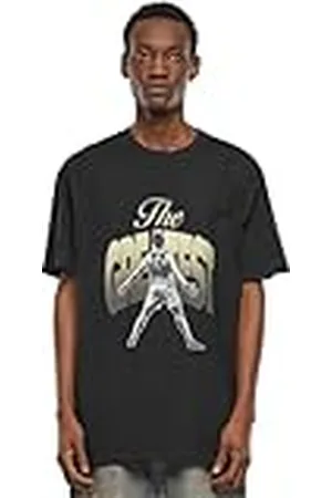 Mister Tee Upscale herr-t-shirt, supertung oversize t-shirt, tryck t-shirt för män, överdimensionerad passform, streetwear, , L