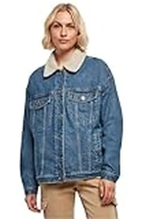 Urban classics Dam, oversized sherpa denimjacka, jacka, , 3XL
