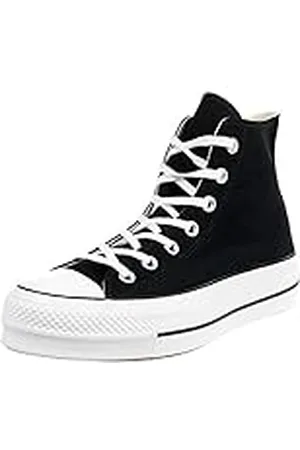 Converse Damsneakers, hög Chuck Taylor All Star kanvas, plattform, hög svart 42, , 42 EU