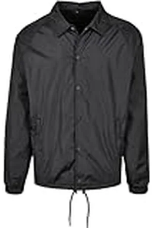 Build Your Brand Herrjacka med tryckknappsstängning och krage Coach Jacket, Windbreaker för män finns i många färger, storlekar XS – 5XL, , M