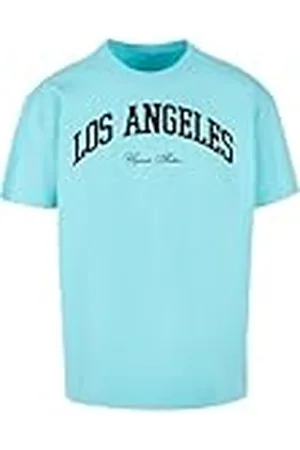 Mister Tee Upscale unisex T-shirt L.A. College Oversize Tee T-shirt med tryck, överdimensionerad passform, streetwear, , L