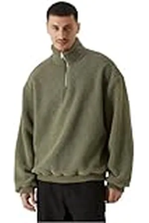 Urban classics Troyer för män, oversized teddy-troyer av sherpa-tyg, oversize passform, storlekar S–5XL, , L