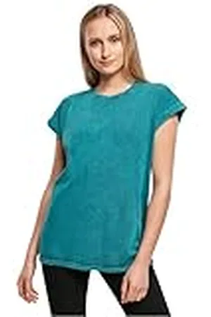 Build Your Brand KiarenzaFD Dam Acid Washed Extended Shoulder Tee T-tröja Kort ärm