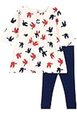 Petit Bateau Långärmad klänning för flickor, , 6 månader