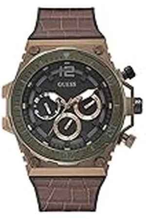 Guess 46 mm multifunktionell klocka i rostfritt stål, , armband